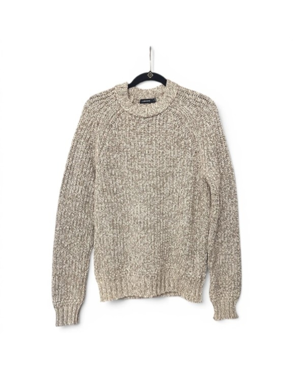 Men's Crewneck Marled Sweater in Cream